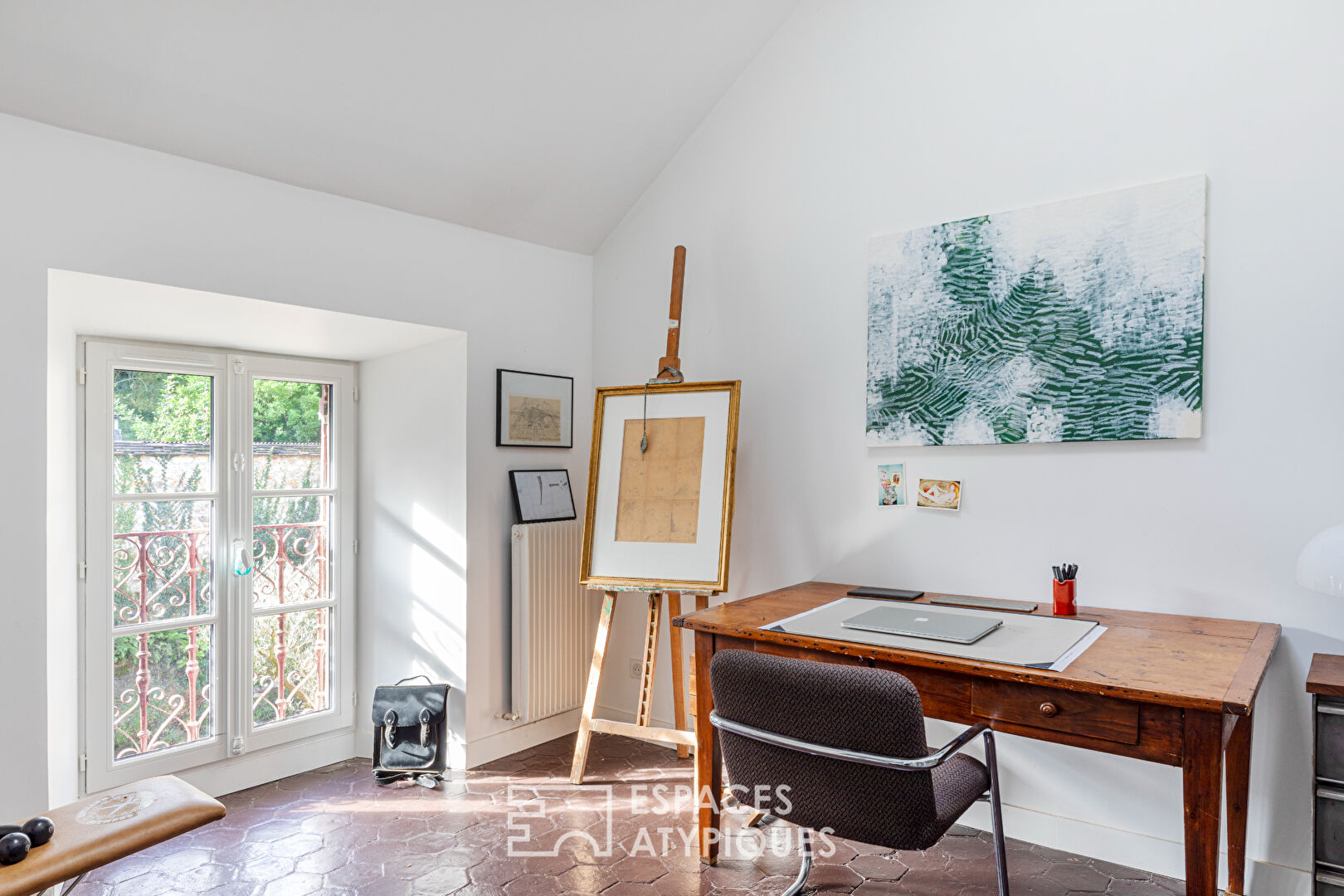 Estate in the Vexin with renovated stone farmhouse and outbuildings