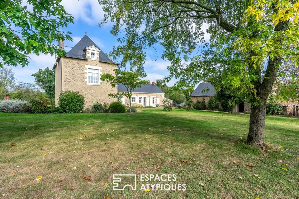 44150 SAINT HERBLON - Logis et Longère sur terrain paysagé de 3200 m2  - Proche Ancenis (44150) - Réf. 1351