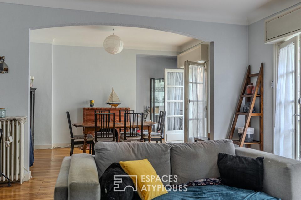 Grand appartement familial (4 chambres) au style" fifties " Coeur de  Nantes