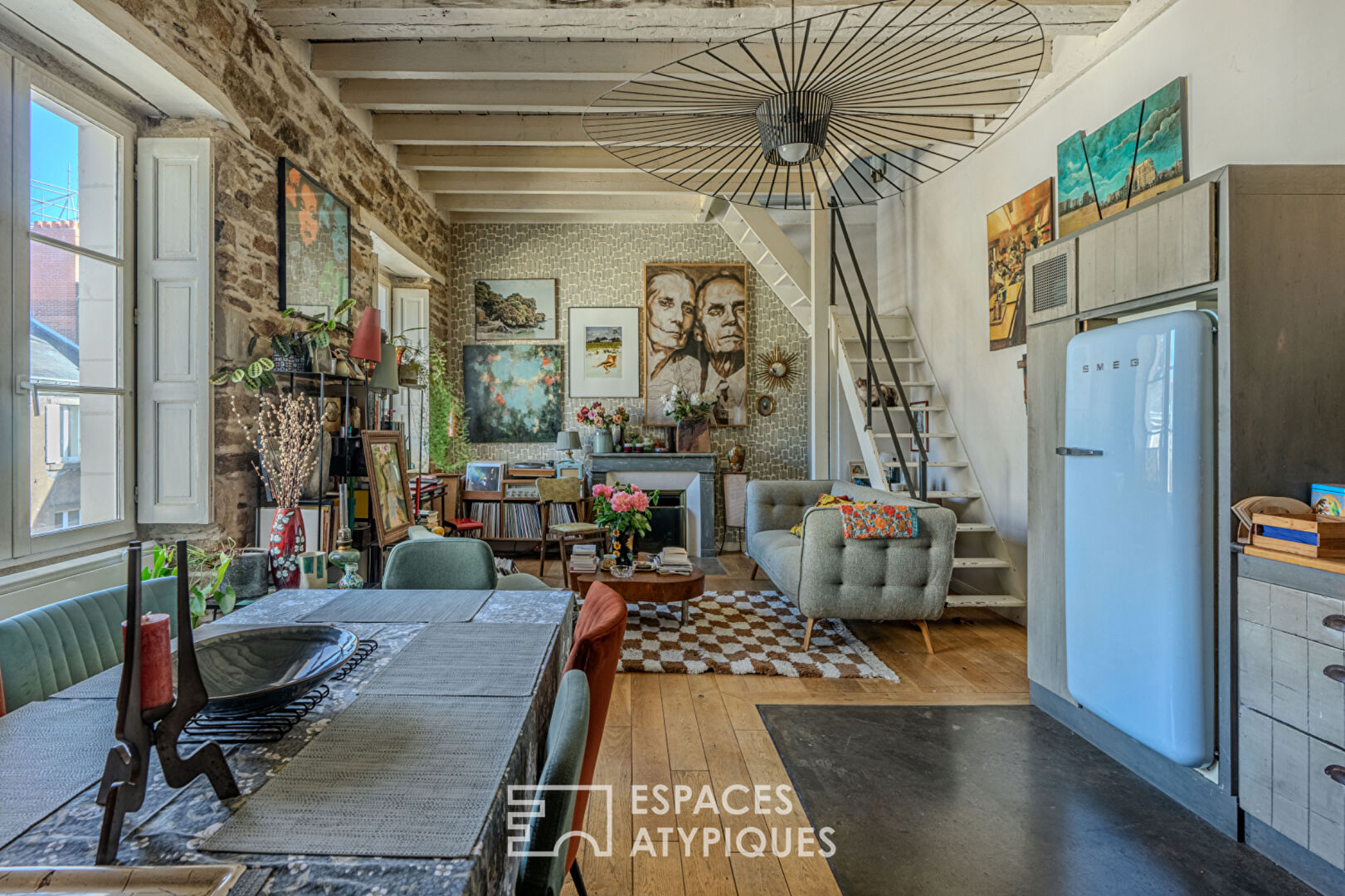 Refuge bohème en duplex sous les toits de Nantes – 6 pièces