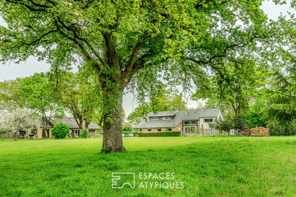 Ensemble d'exception bucolique Grande maison  (200m2)  et son gite (15 couchages) proche des canaux de l'Erdre au Nord de Nantes (44)