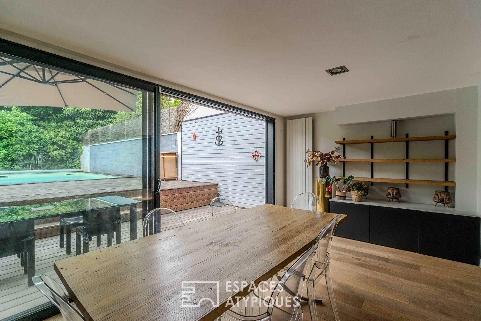 Maison familiale avec piscine, jardin et double terrasse – Nantes Longchamp