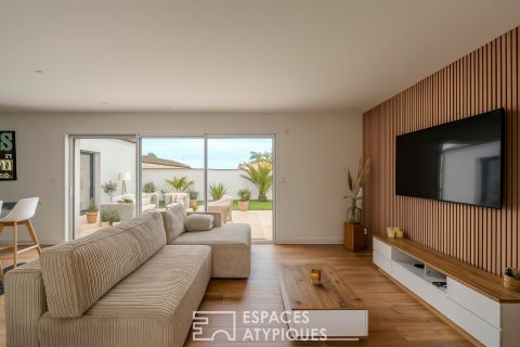 Élégante maison contemporaine et son bel aperçu mer à l’étage à Préfailles