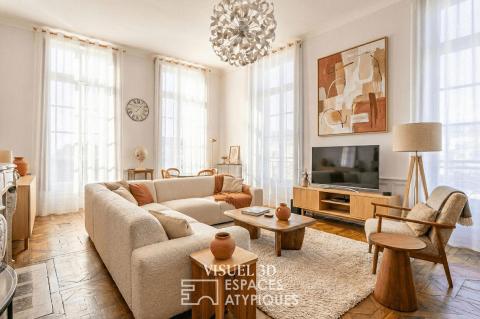 Appartement rénové élégant et raffiné (140m2) avec balcon 1er étage – Nantes