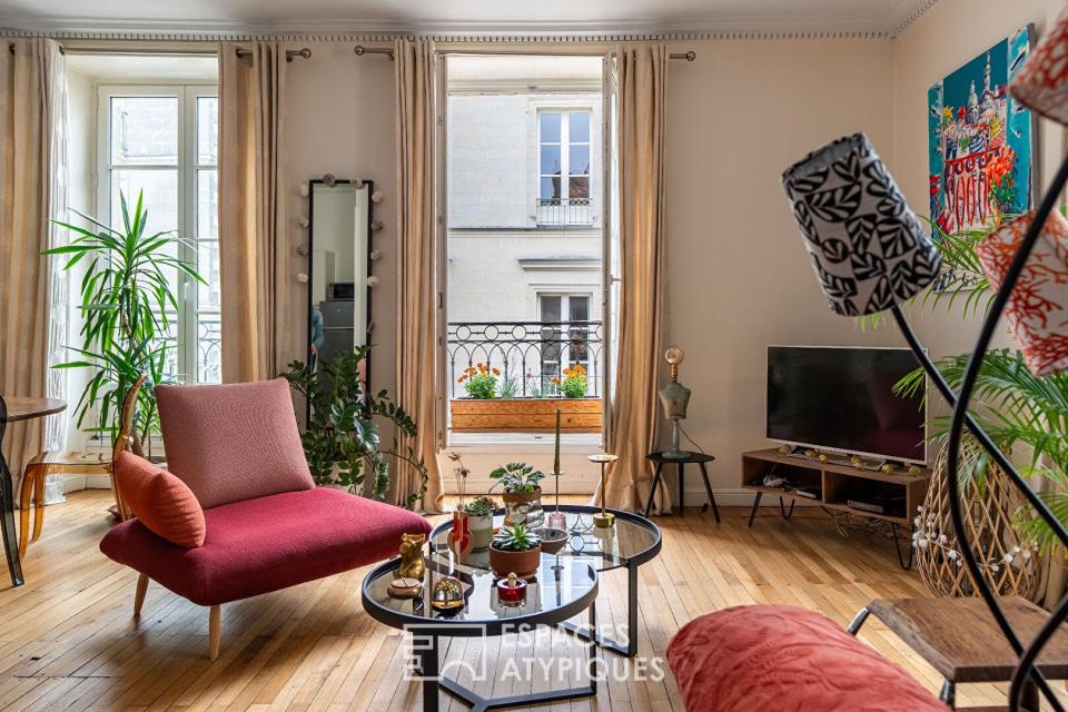 Charme et délicatesse pour cet appartement  (75m2)de ville au coeur de la cité nantaise