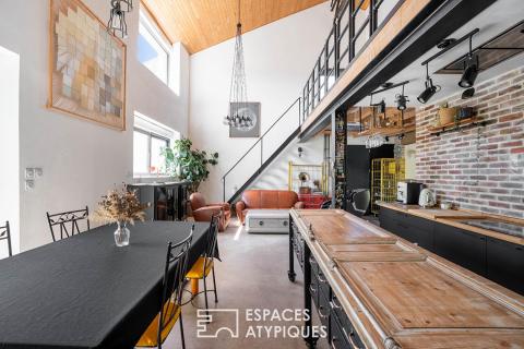 Loft de caractère à l&rsquo;esthétique industrielle vintage