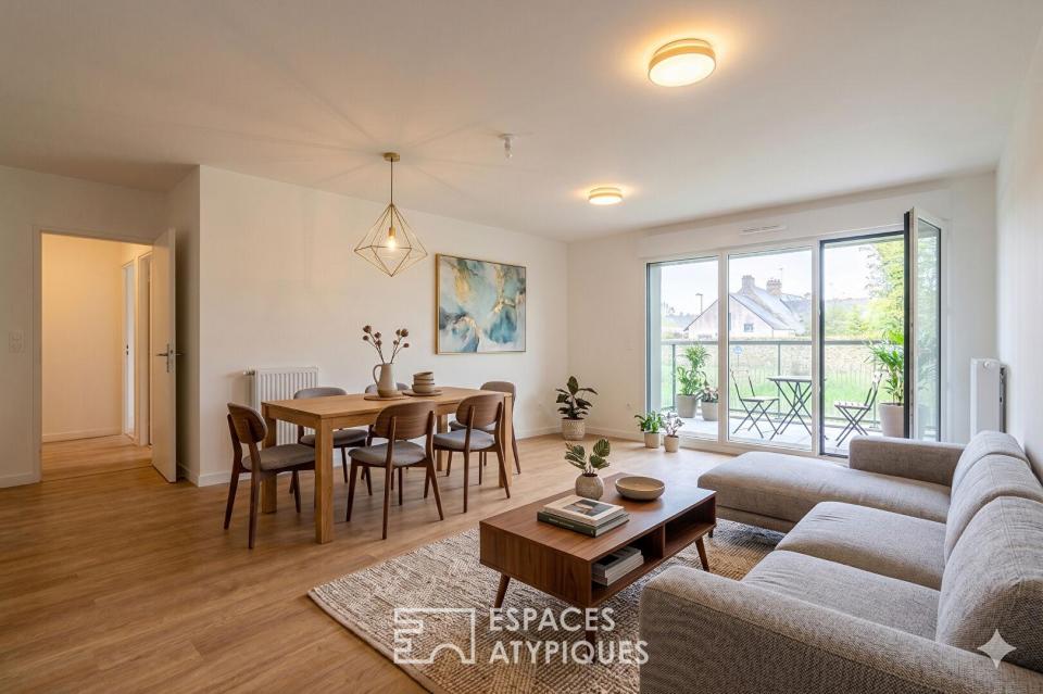 Appartement contemporain de 66m2 avec 2 chambres à quelques pas de la vieille ville de Guérande