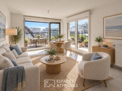 Appartement vue mer avec 1 chambre à Pornichet à proximité immédiate du marché