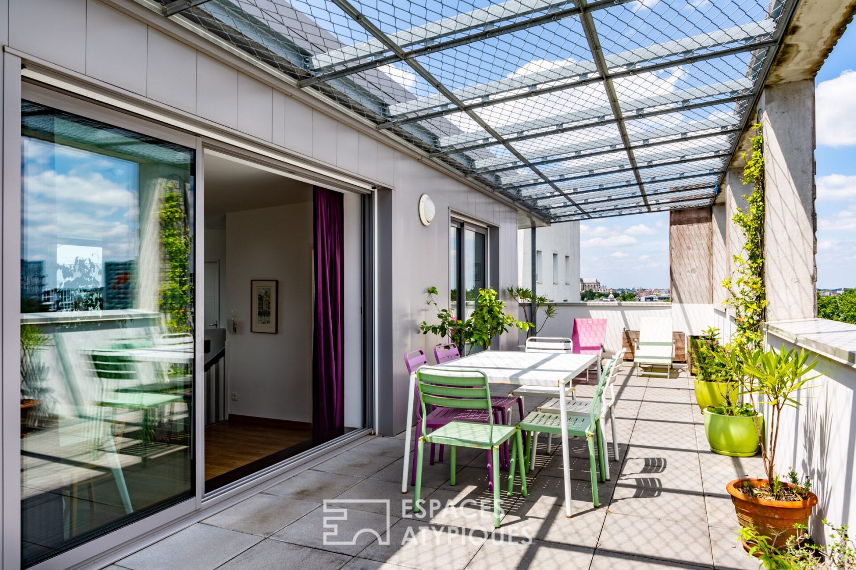 Duplex-Rooftop au dernier étage et sa terrasse panoramique