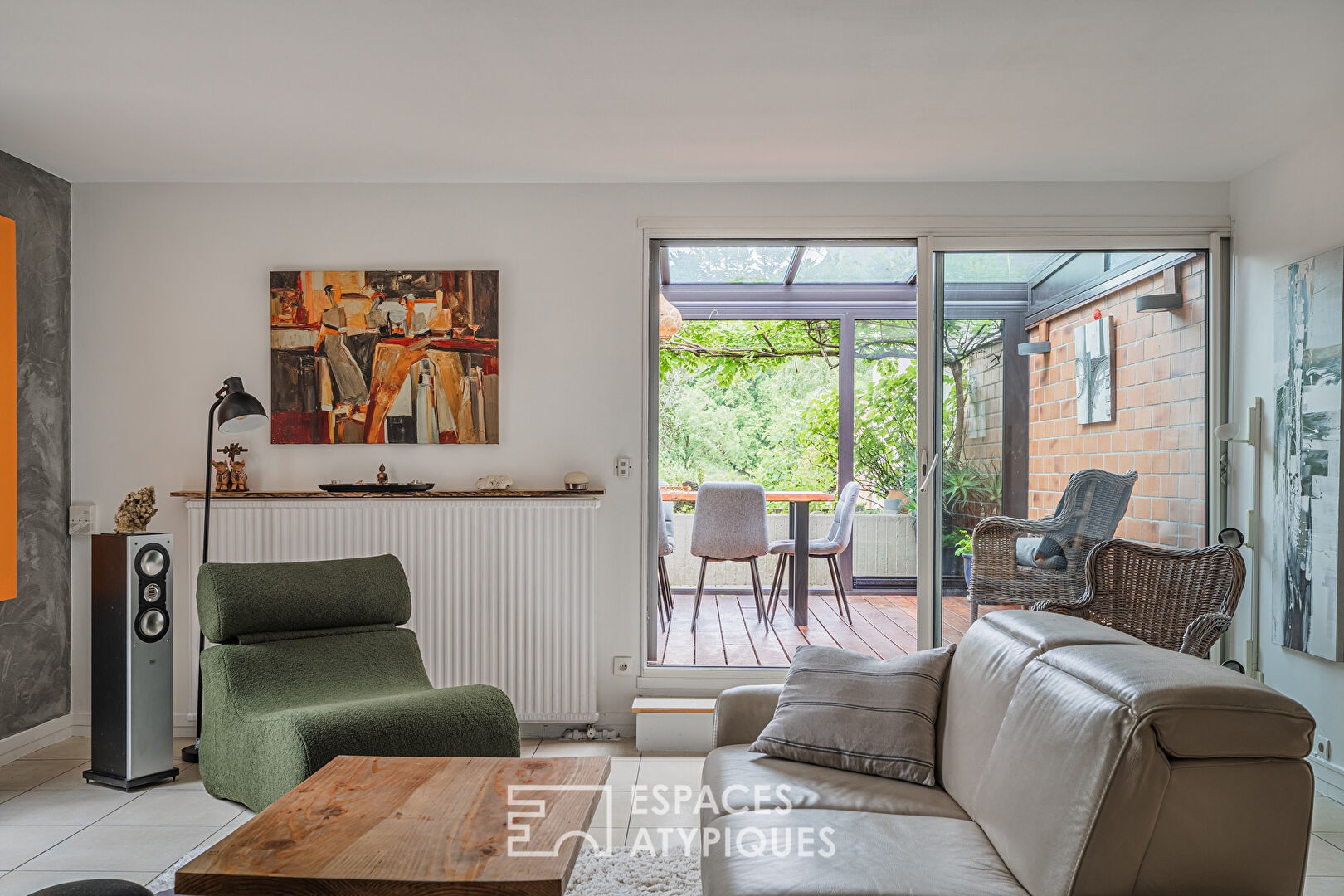 Appartement avec terrasses sur parc