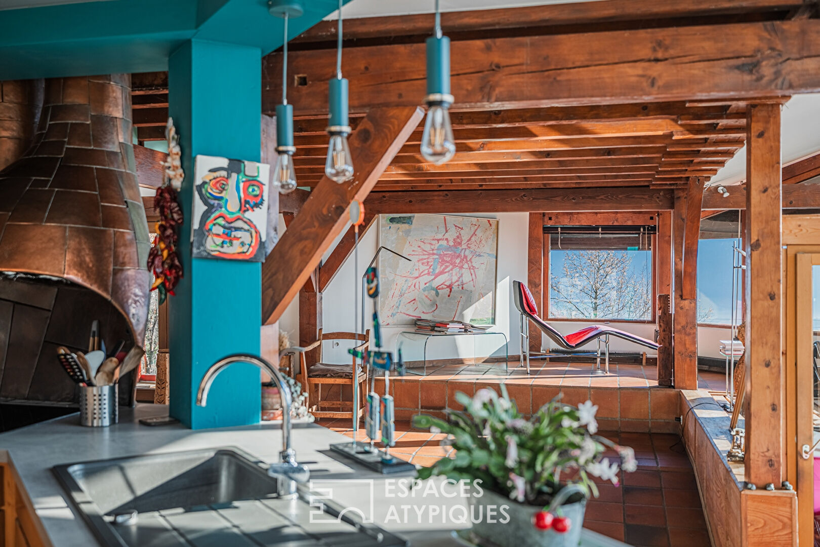 Maison bois moderniste et son atelier d&rsquo;artiste