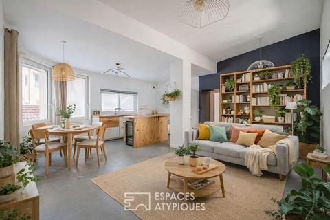 Appartement atypique avec terrasses sur cour