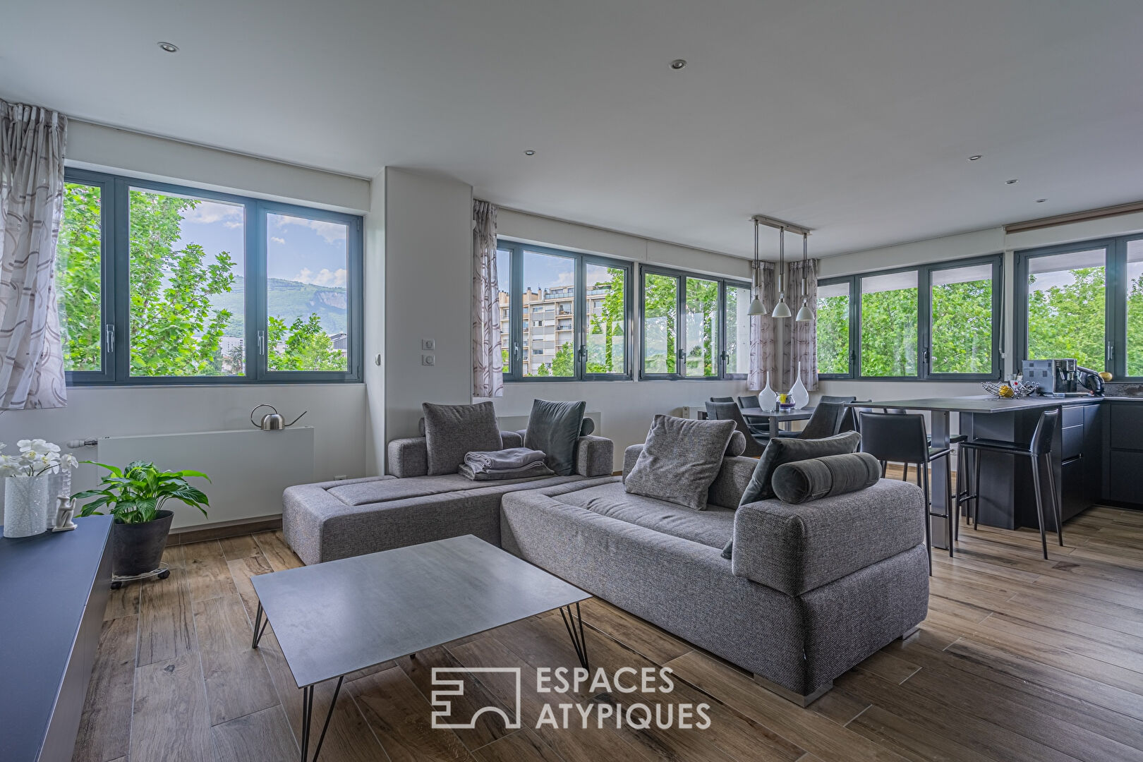 Contemporary apartment with a view