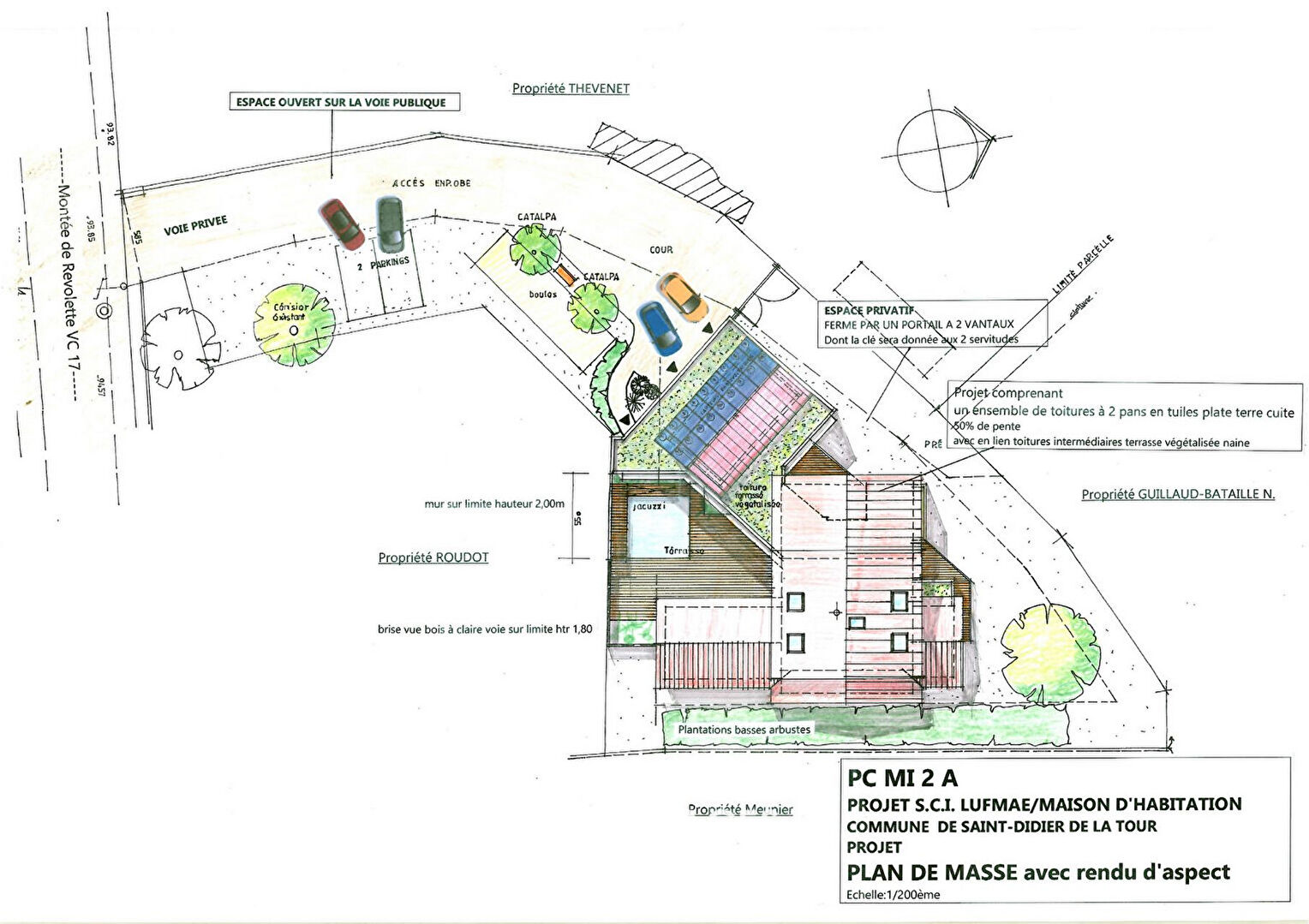 Terrain avec permis pour une belle maison contemporaine