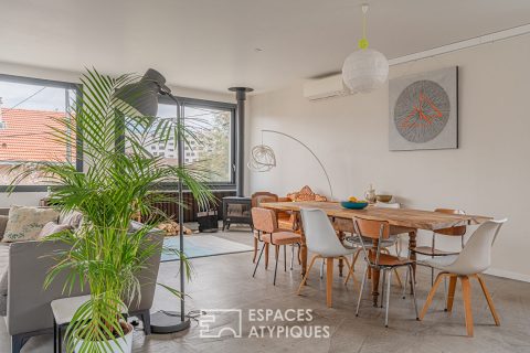 Loft with its roof terrace and swimming pool