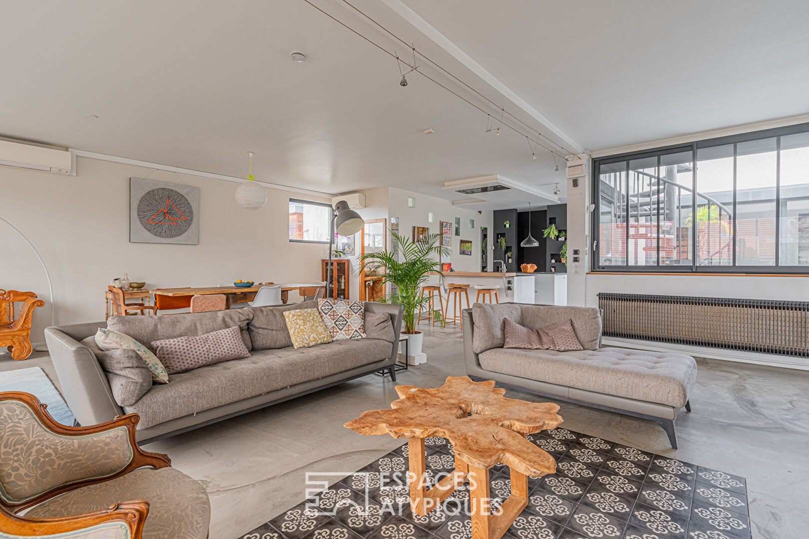 Loft with its roof terrace and swimming pool