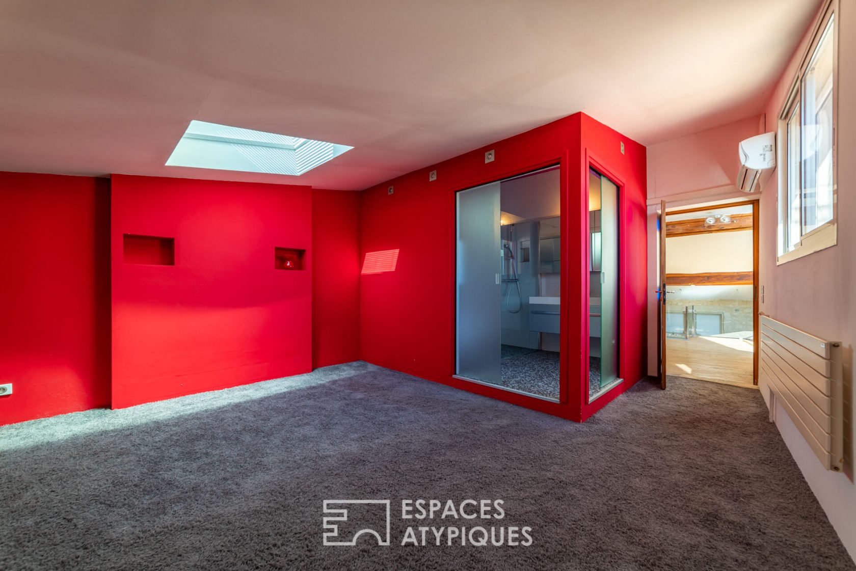 Duplex with panoramic view over the rooftops of Pignan