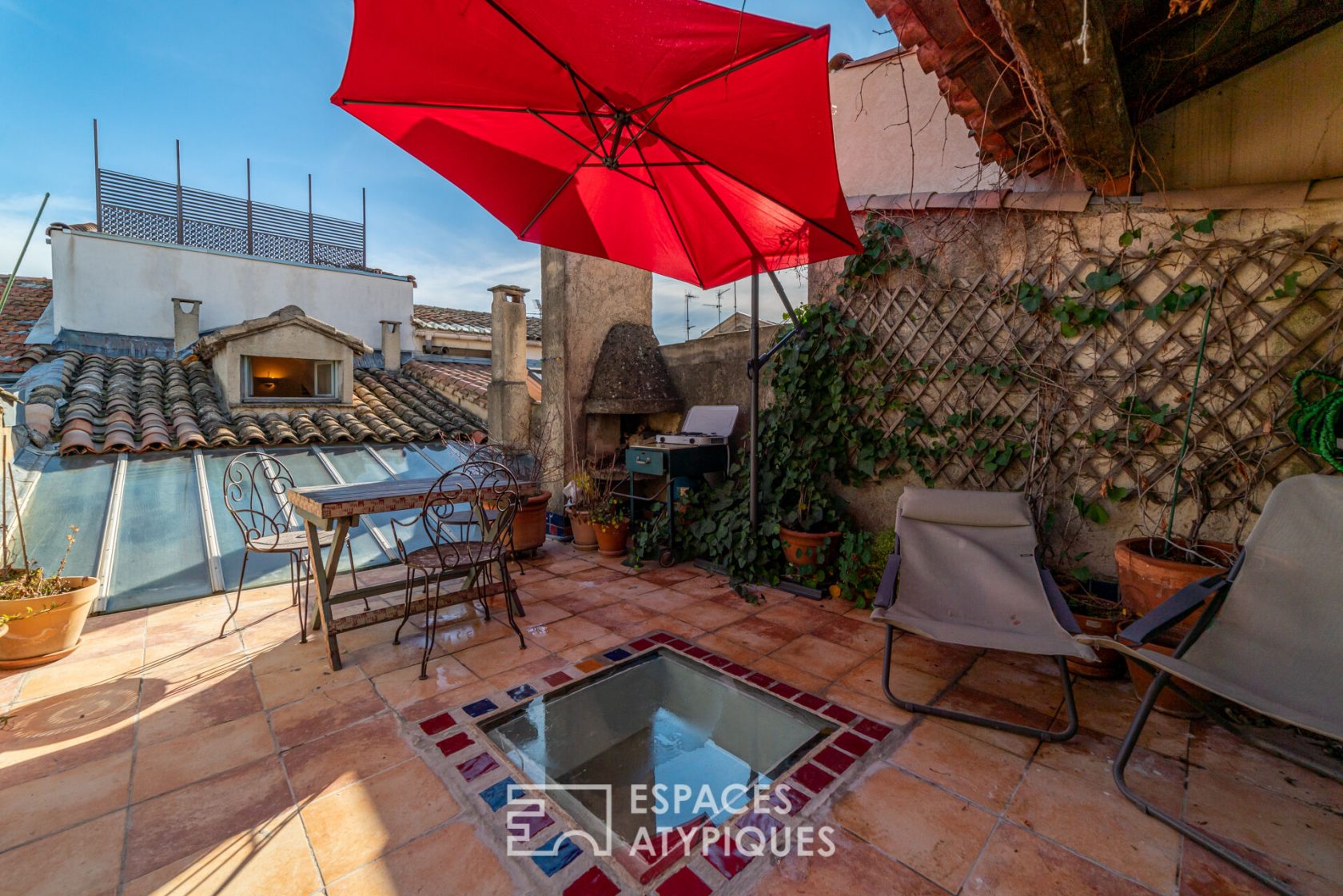 Atelier d’artiste en duplex et terrasse