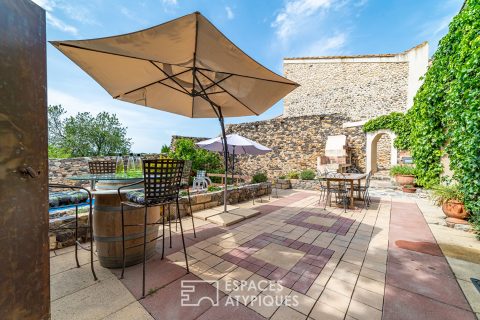 Old renovated barn with panoramic view