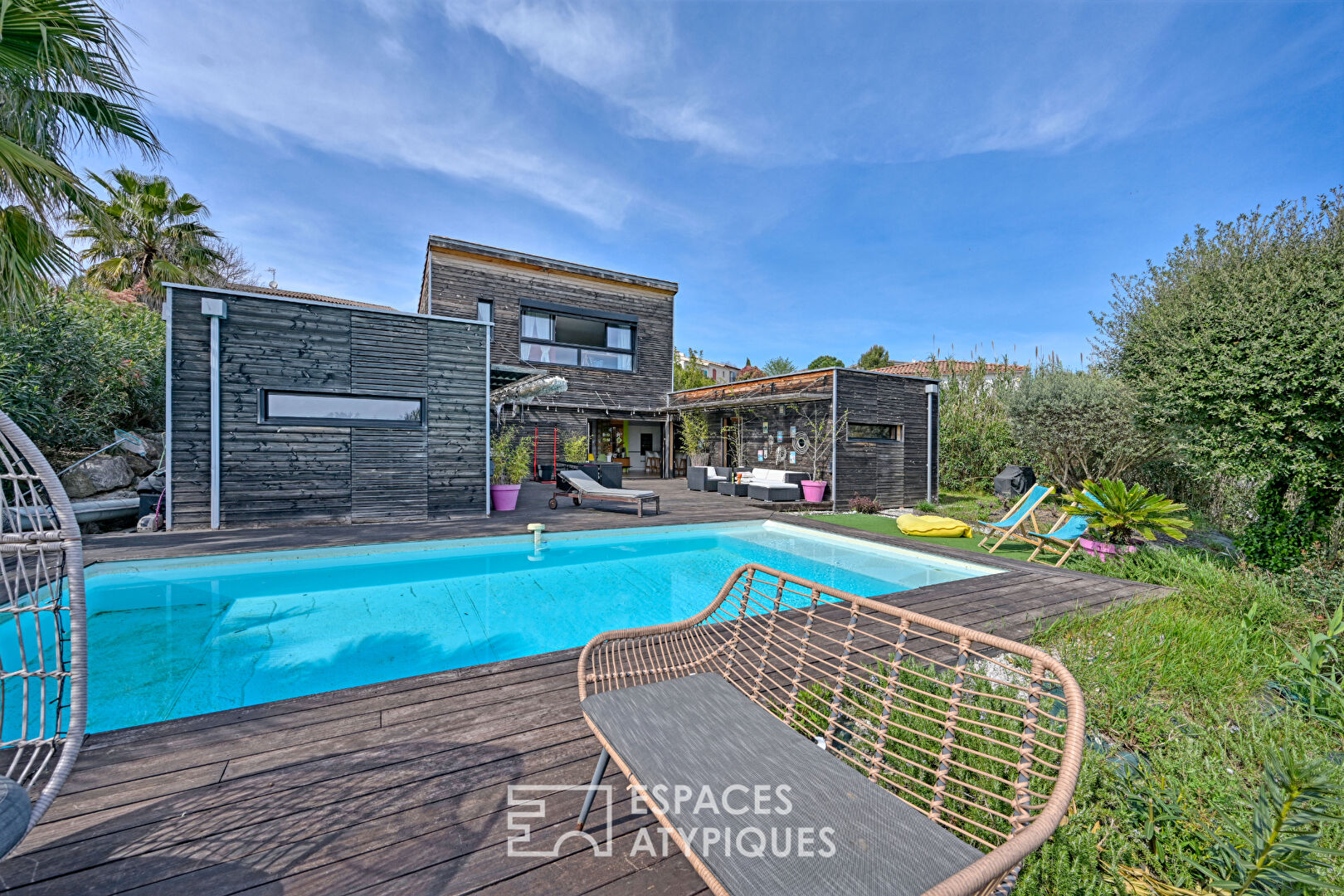 Villa contemporaine à ossature bois avec vue imprenable