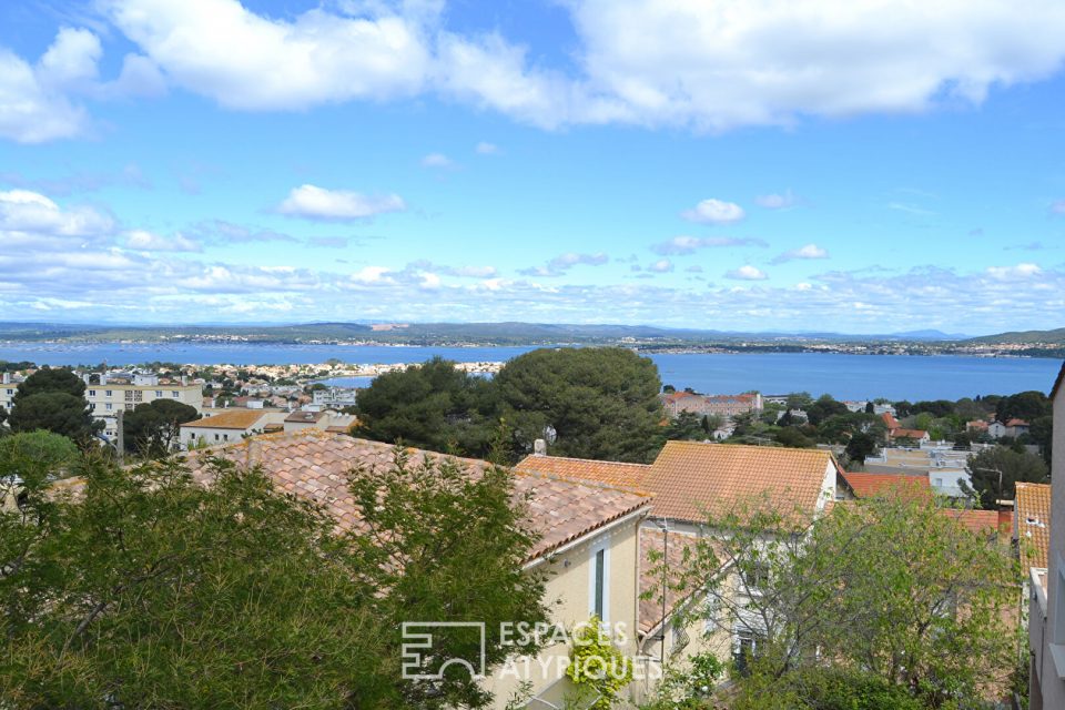 Authentique baraquette sétoise avec vue exceptionnelle sur l'étang de Thau