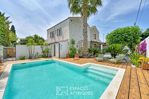 Maison de caractère en pierres avec piscine et jardin