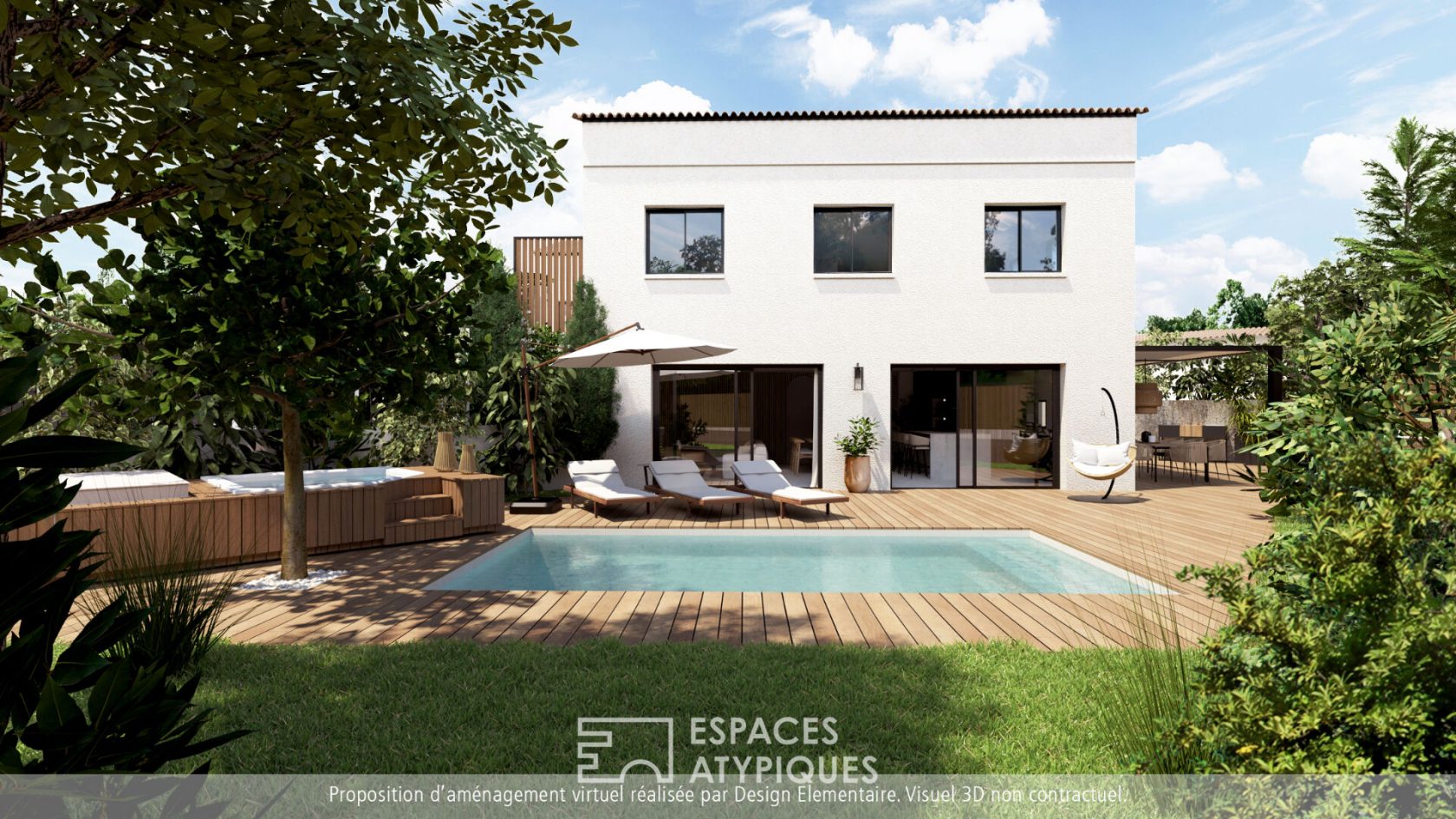 Contemporary Villa to be completed in a peaceful setting in Montpellier
