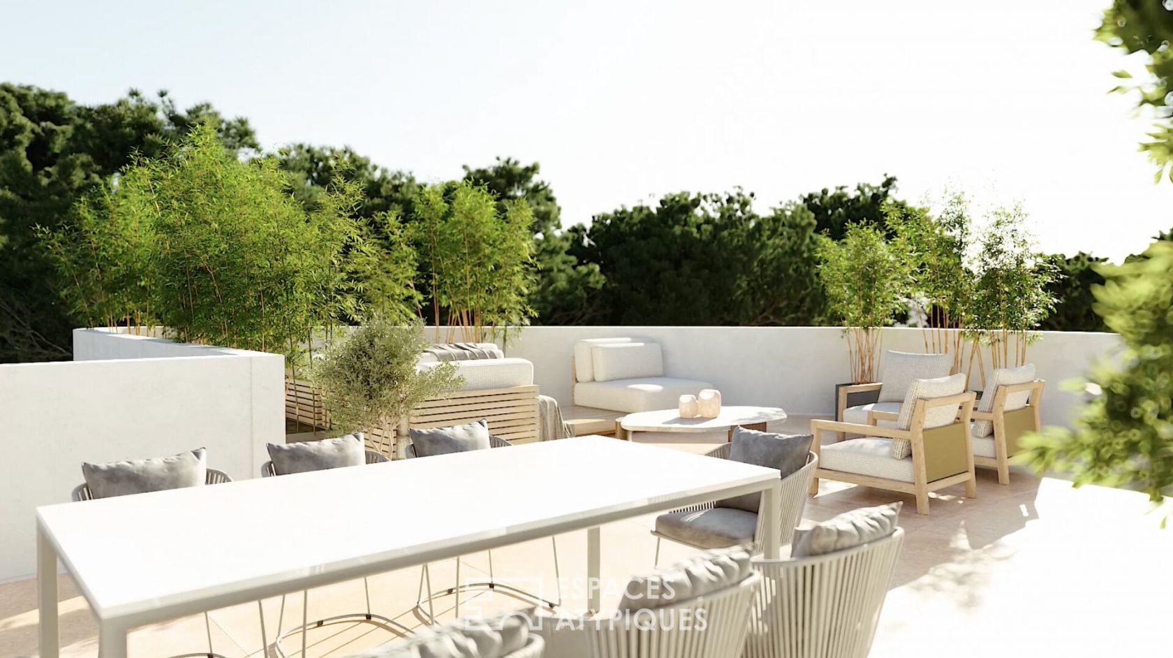 Rooftop avec piscine sur le quartier La Galine