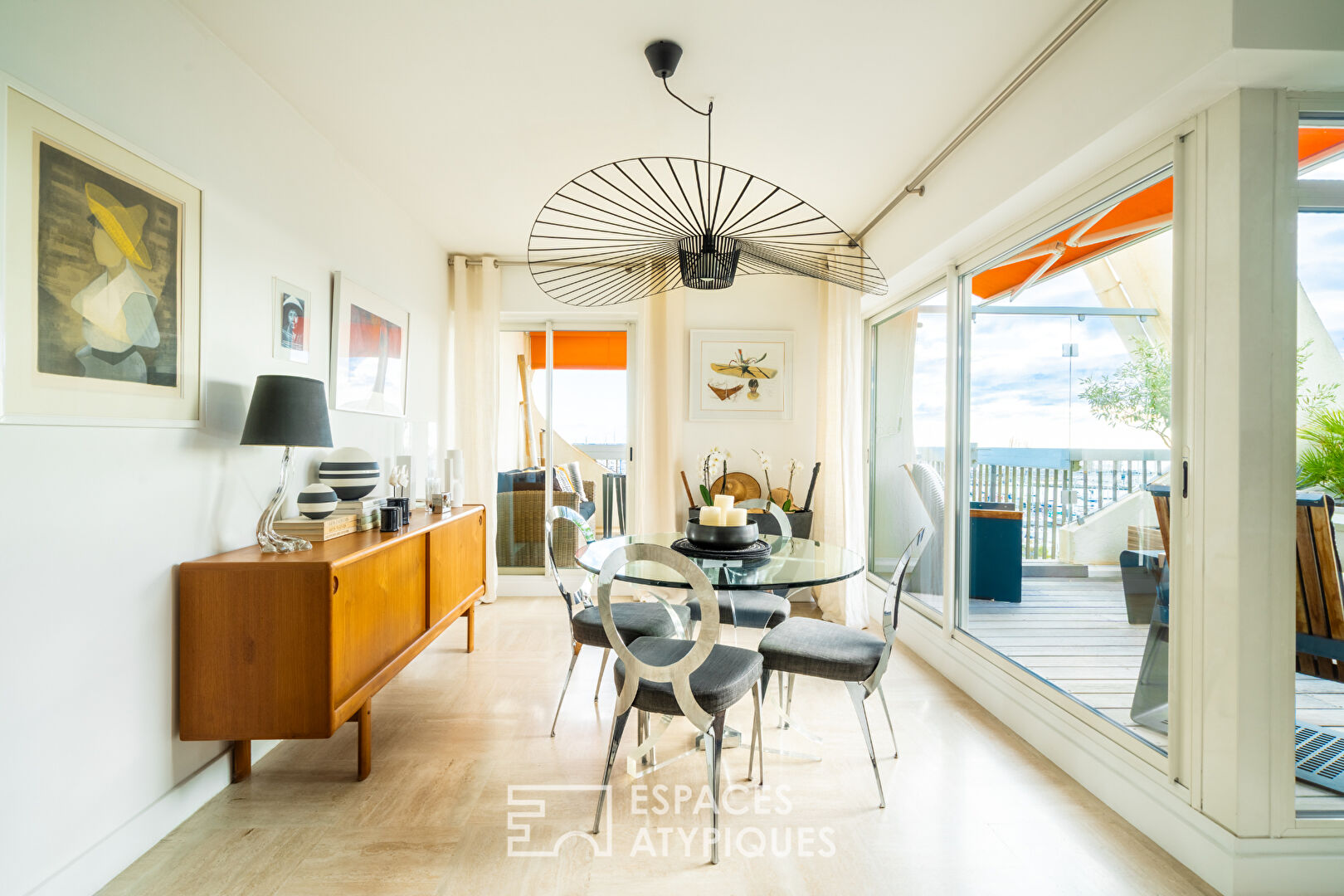 Inverted duplex with panoramic view