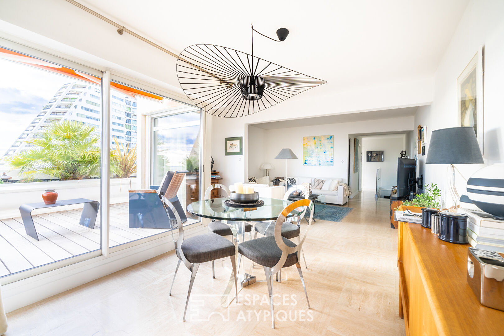 Inverted duplex with panoramic view