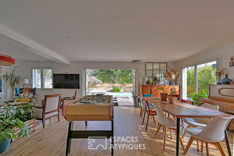 Maison cachée, rénovée avec piscine et au calme absolu à Montpellier