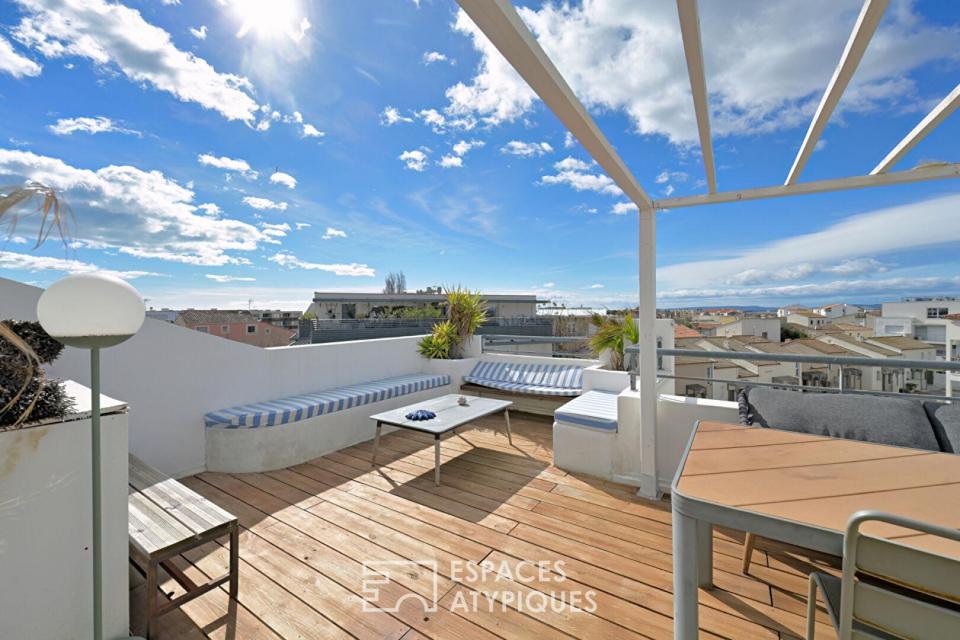 Duplex suspendu entre ciel et mer à Carnon-Plage