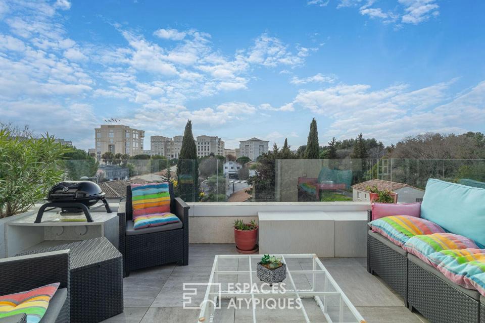 Appartement d'architecte au coeur d'un magnifique jardin à la française