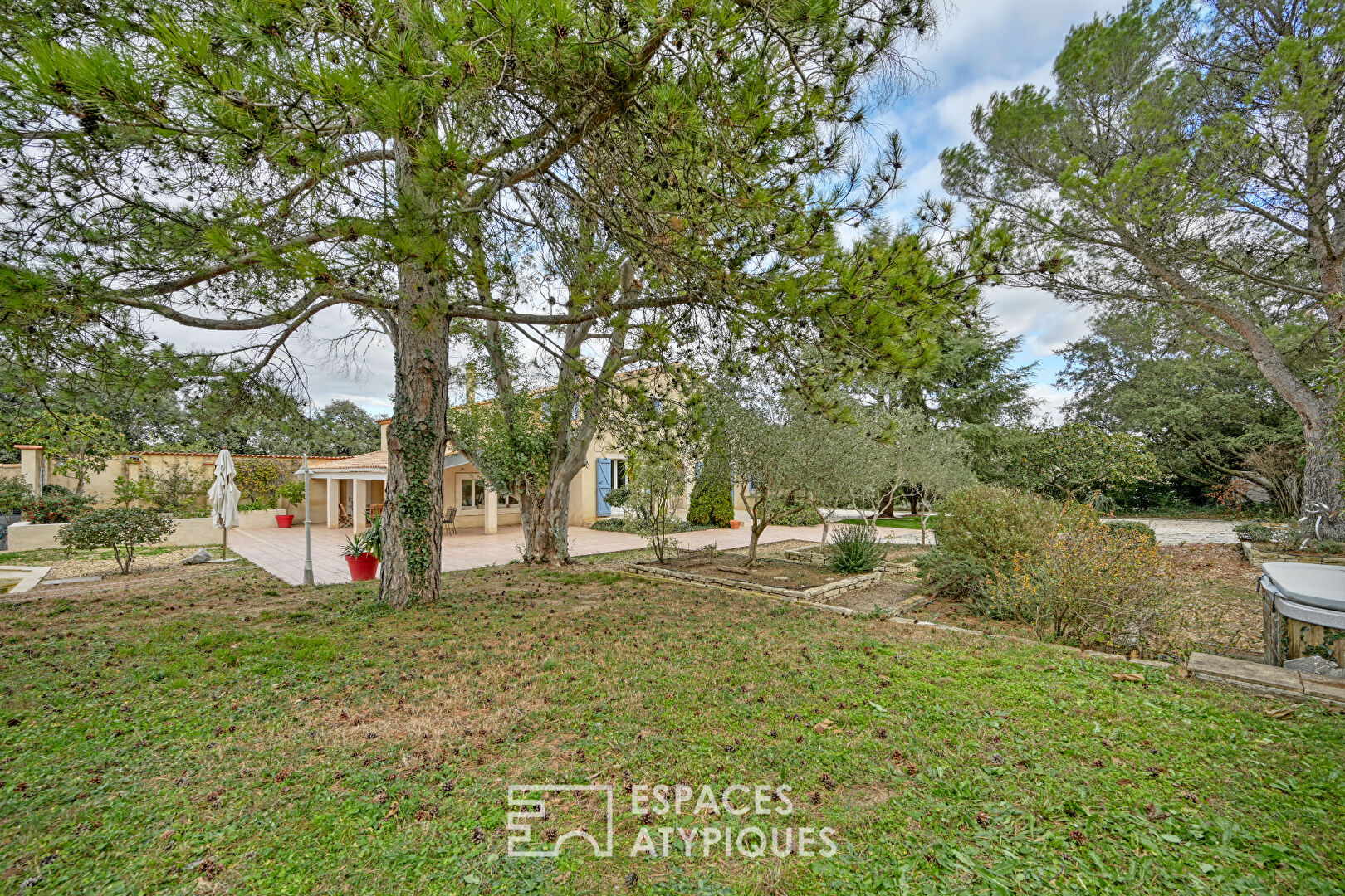 House on its wooded plot