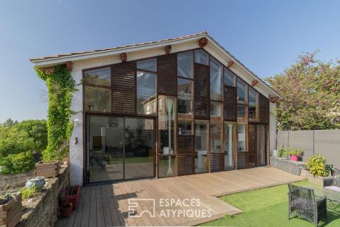 Architect-designed house, renovated former barn with garden