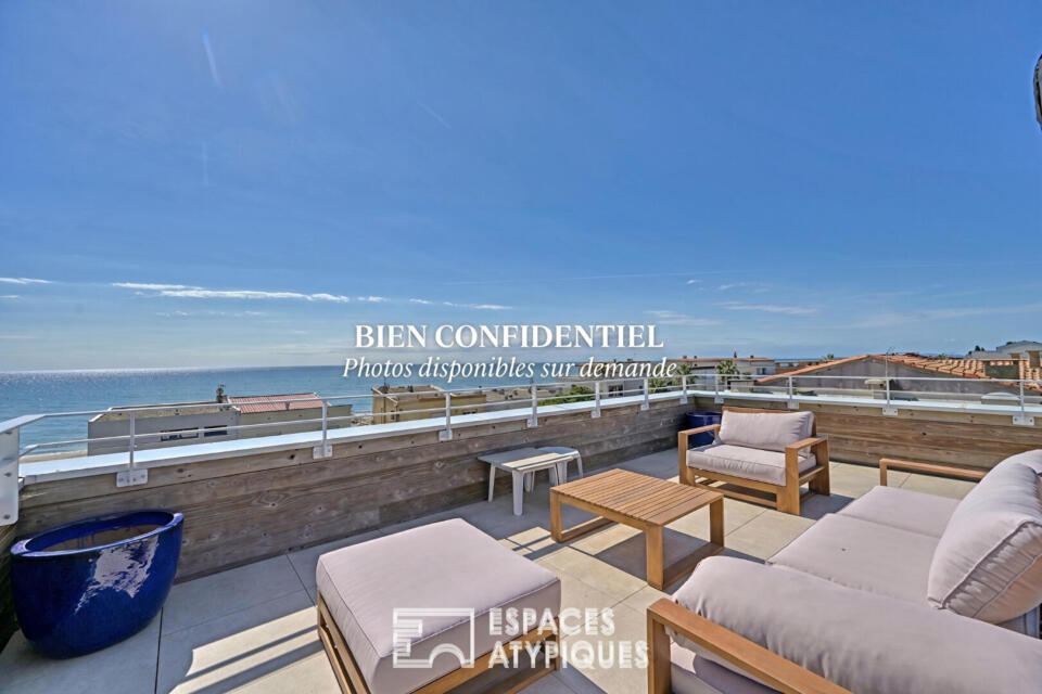 Duplex inversé d'exception et rooftop à 360° sur la mer et les étangs