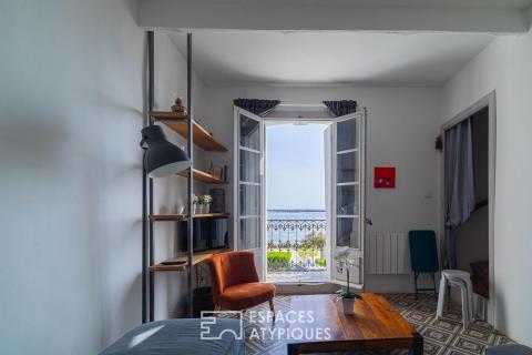 Maison de village première ligne étang, avec murs commerciaux