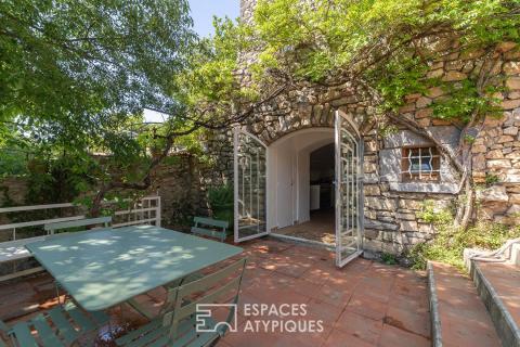 Stone village house with garden and swimming pool