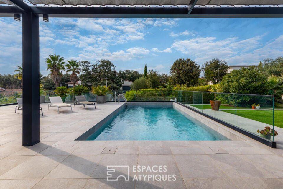 Villa contemporaine avec vue panoramique à St Gély du Fesc