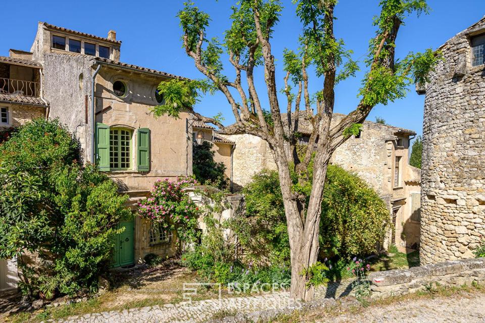 Demeure du XVIIème siècle et son soleillan au coeur d'un village du Luberon