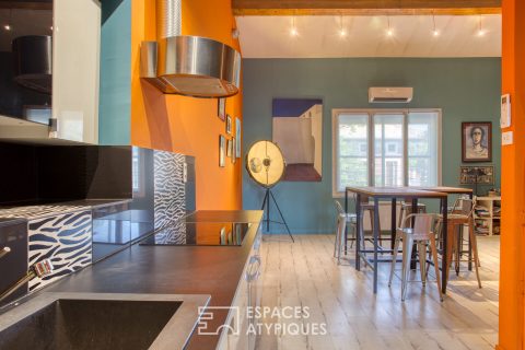 colorful town house