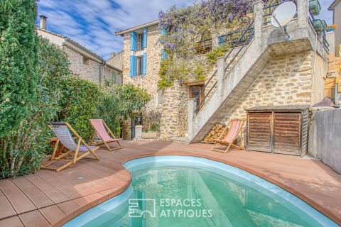 Two-unit village house with swimming pool and view