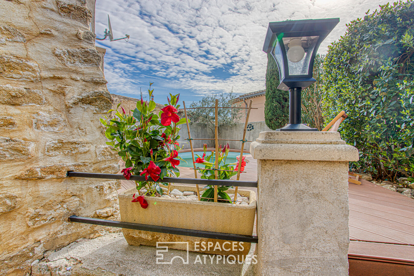 Two-unit village house with swimming pool and view