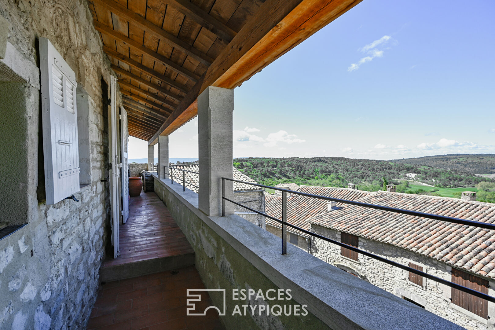 Beautiful village house with terrace and panoramic view