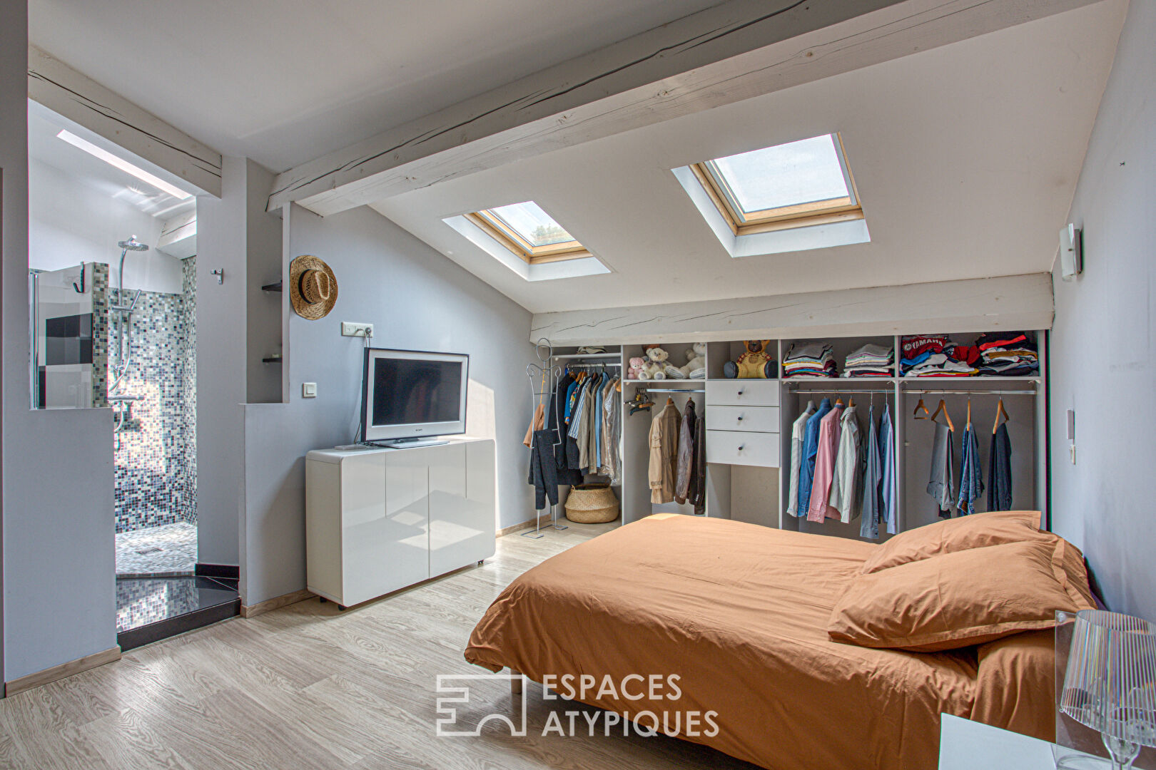 Spacieux duplex type loft avec terrasses et garage