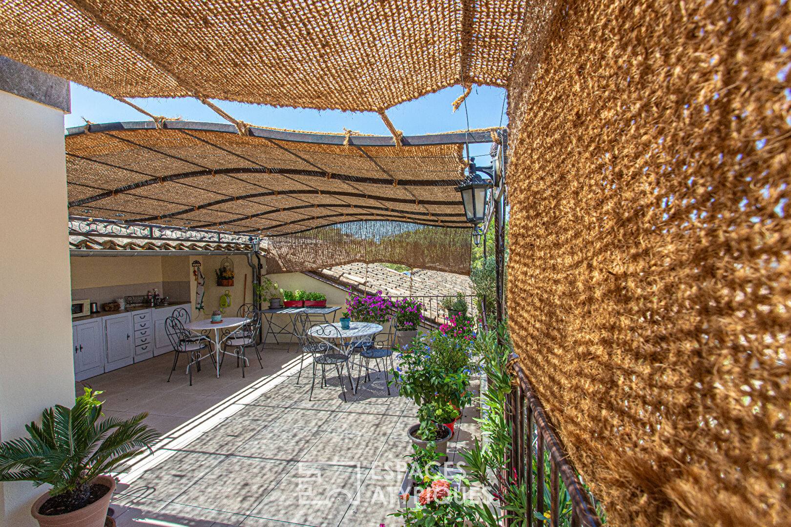Back to basics, village house with terrace and view