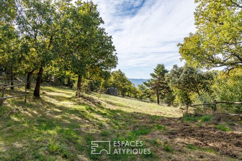 Bergerie bucolique en pierre face au Luberon