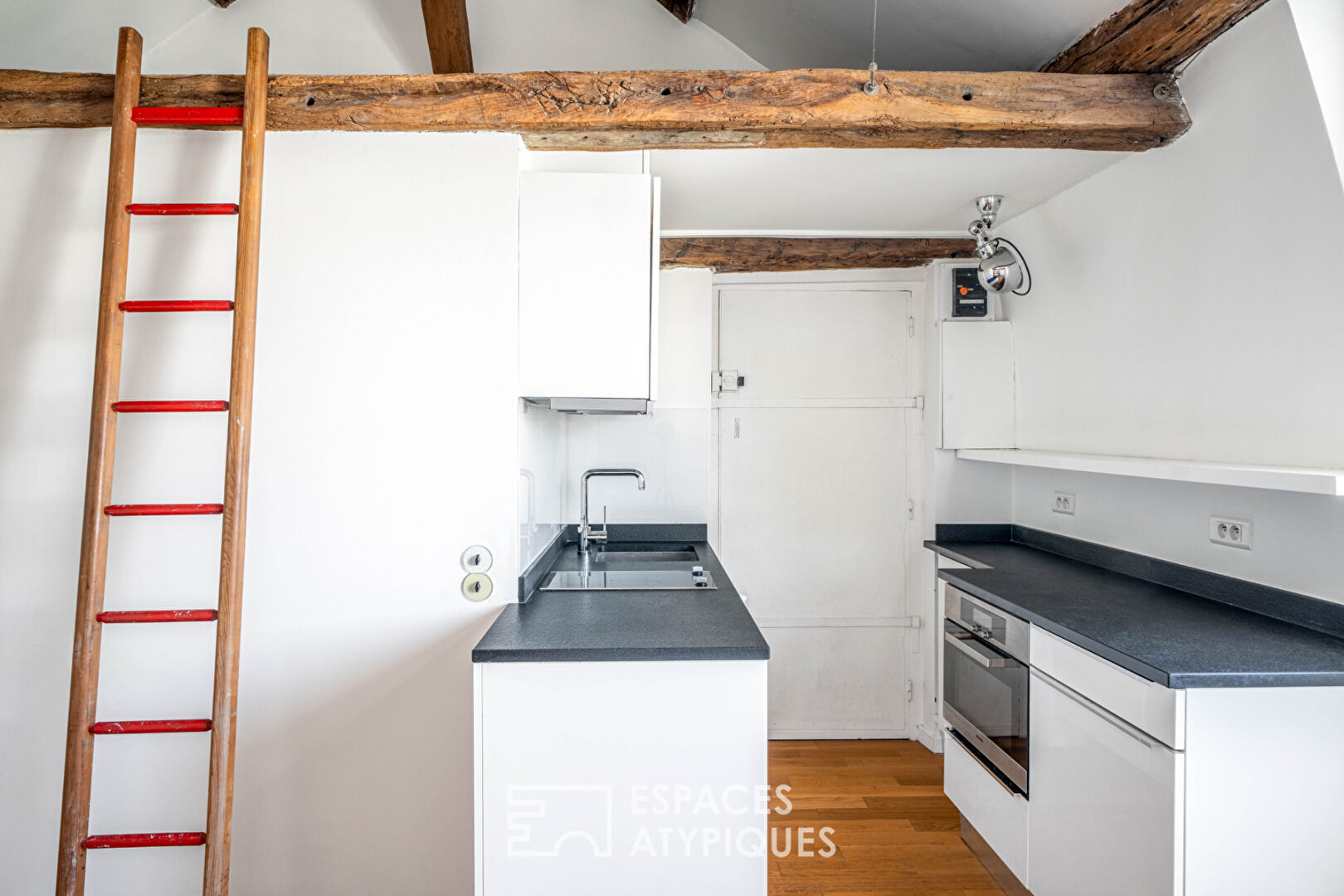 Quartier Latin, near Seine waterfront Top-floor duplex