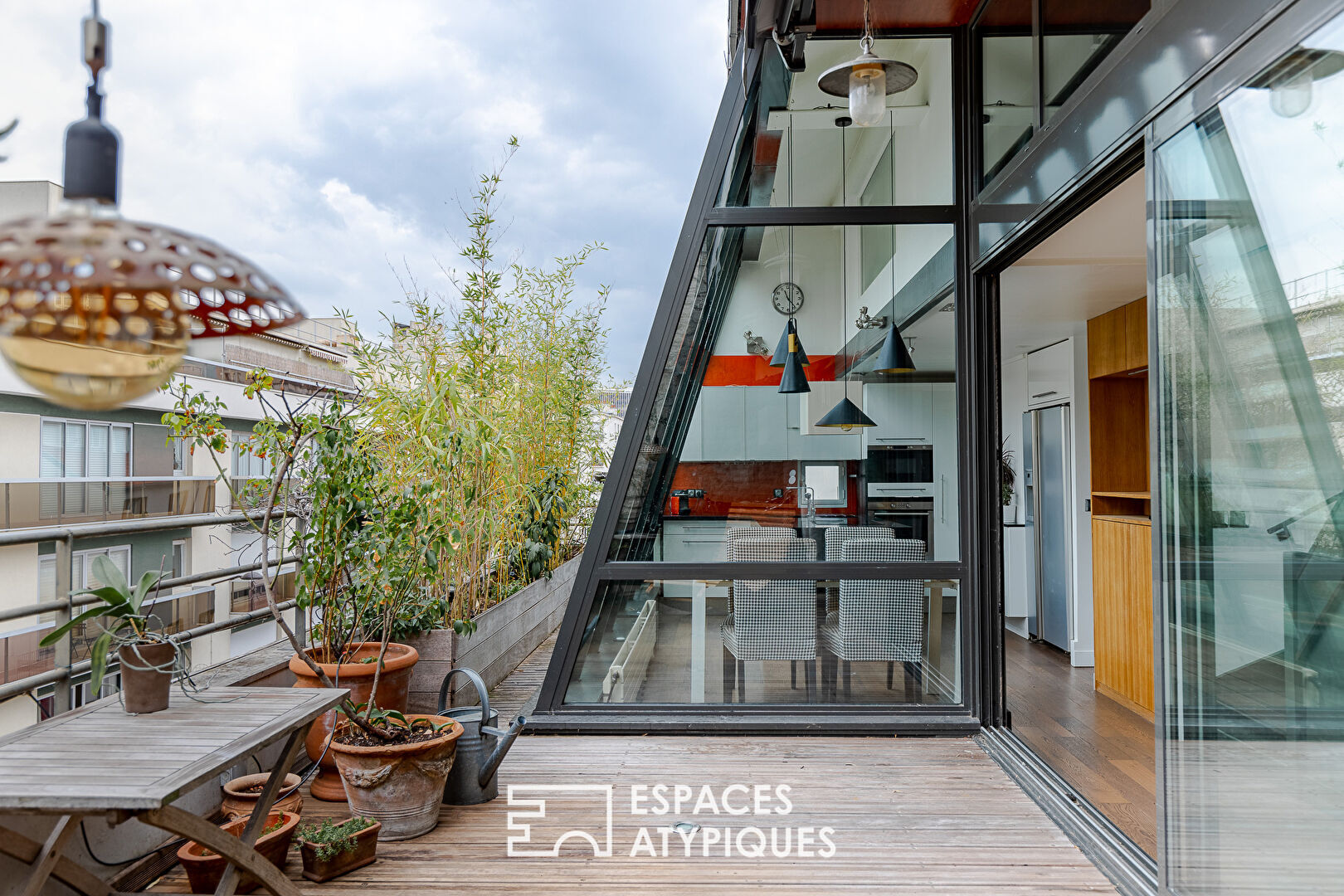 Penthouse Duplex with Panoramic Glass Roof and Terraces Croulebarbe Neighborhood