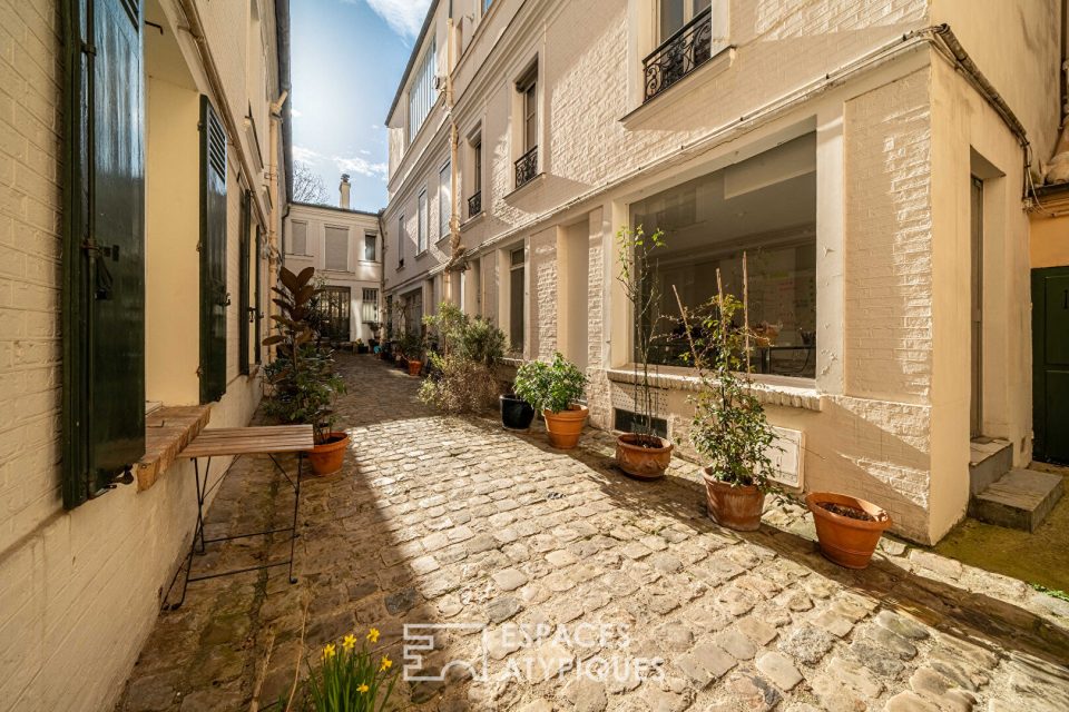 Studio sur cour pavée - rue Campagne Premiere